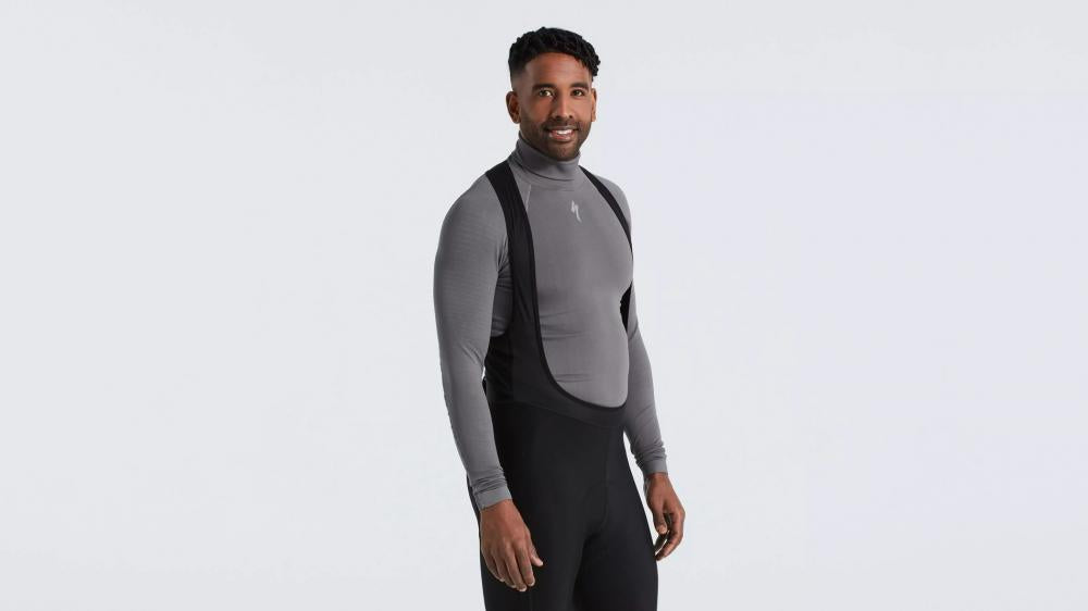 SEAMLESS ROLL NECK BASELAYER LS MEN GRY S/M - Bekleidung