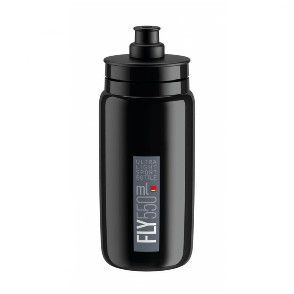 Elite 10x Trinkflasche Fly 550ml schwarz/grau