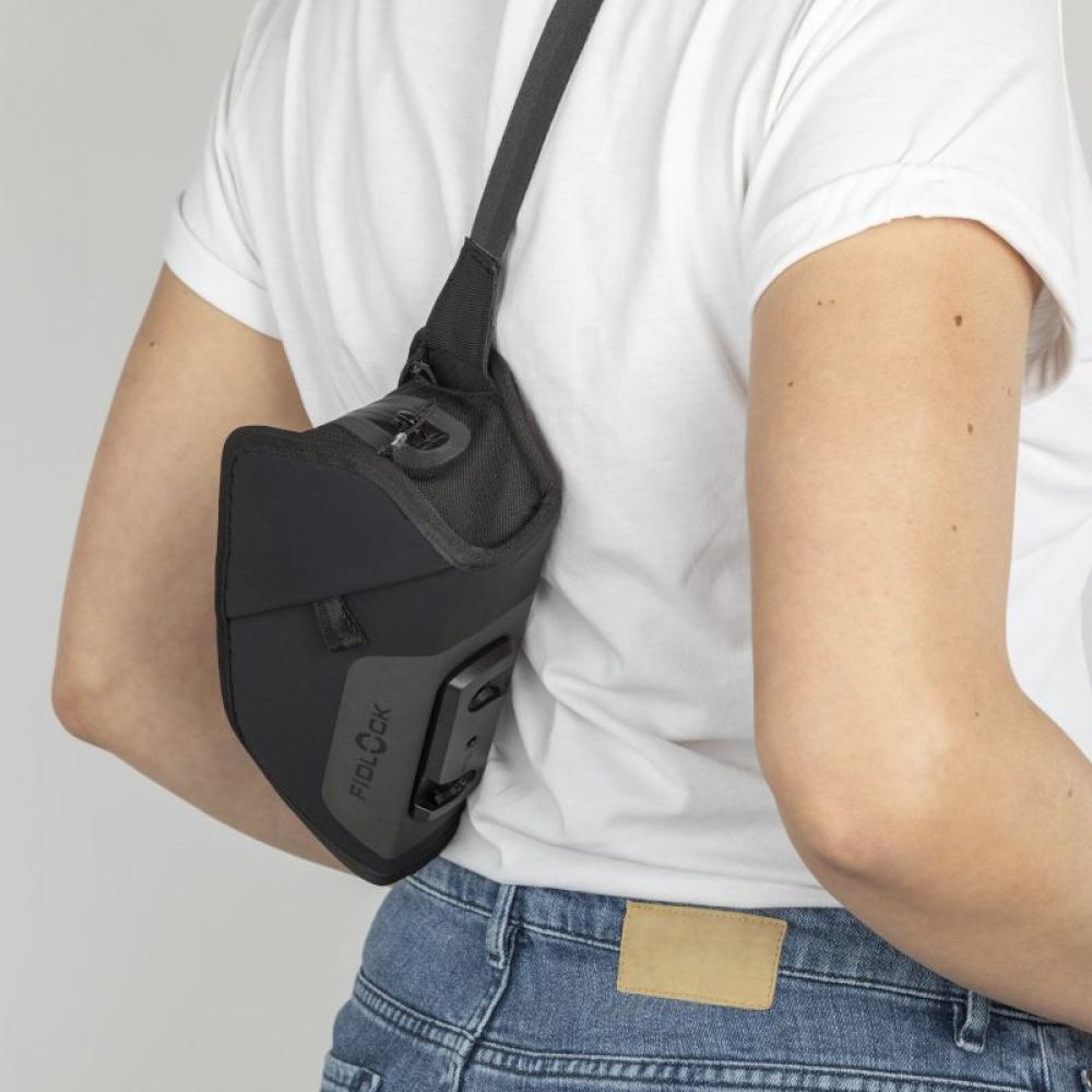Fidlock Twist Essential Bag M Schwarz Tasche mit Magnet-Mechanischem Flaschenhaltersystem für Fahrradrahmen