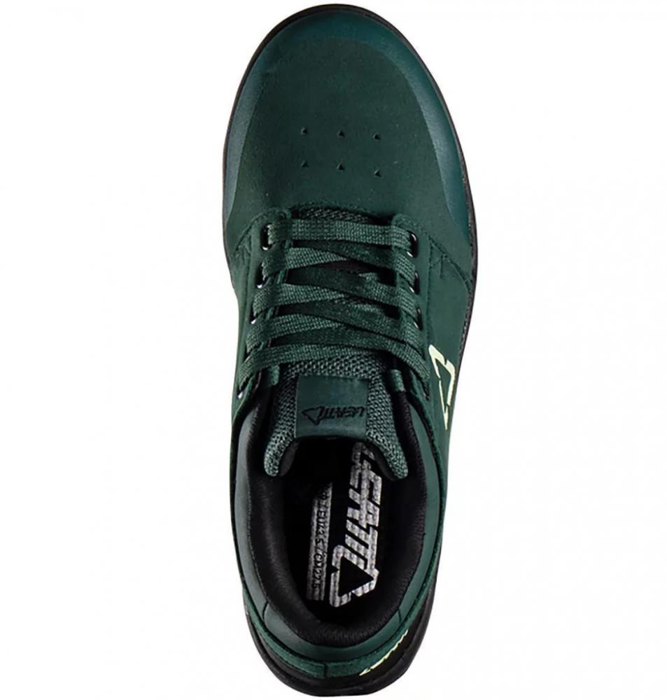 Leatt 2.0 Flatpedal Schuh, Ivy, Größe 45,5, Synthetik-Wildleder, RideGrip-Gummimischung, FlatGrip-Sohle, wasserabweisend, atmungsaktiv, Zehen- und Fersenschutz, antibakterielles Innenfutter