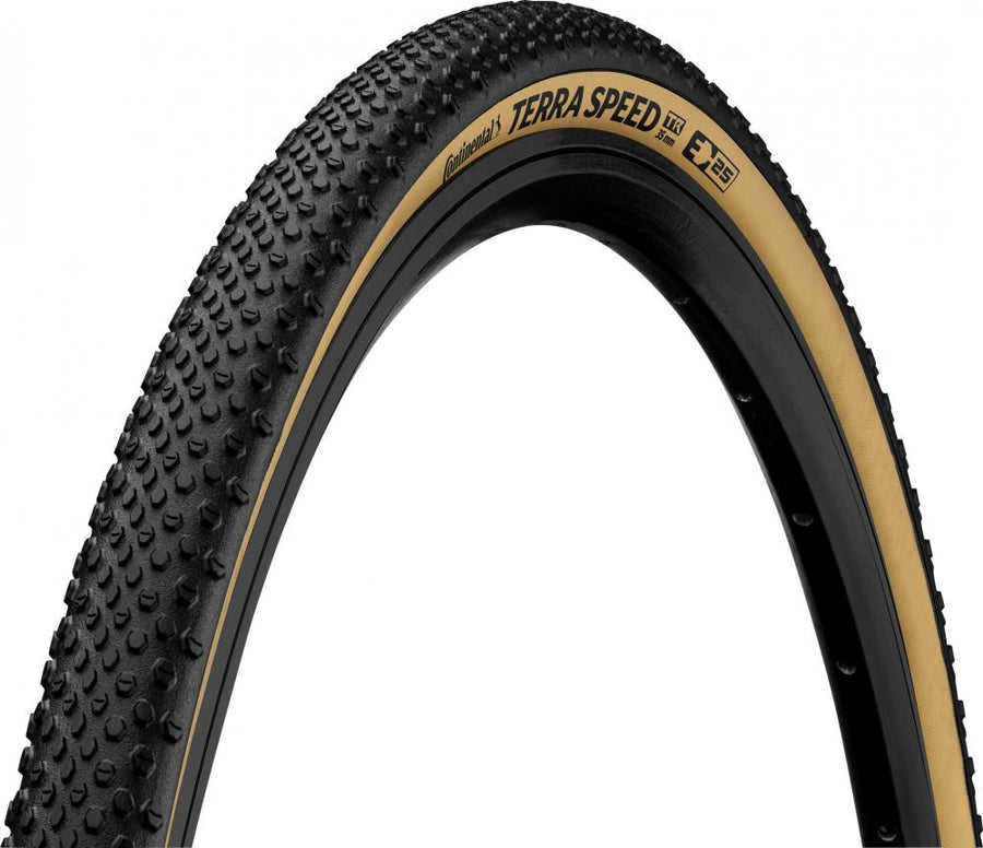 Continental Terra Speed Gravelreifen 35mm schwarz-creme mit Profil und E-25 Markierung
