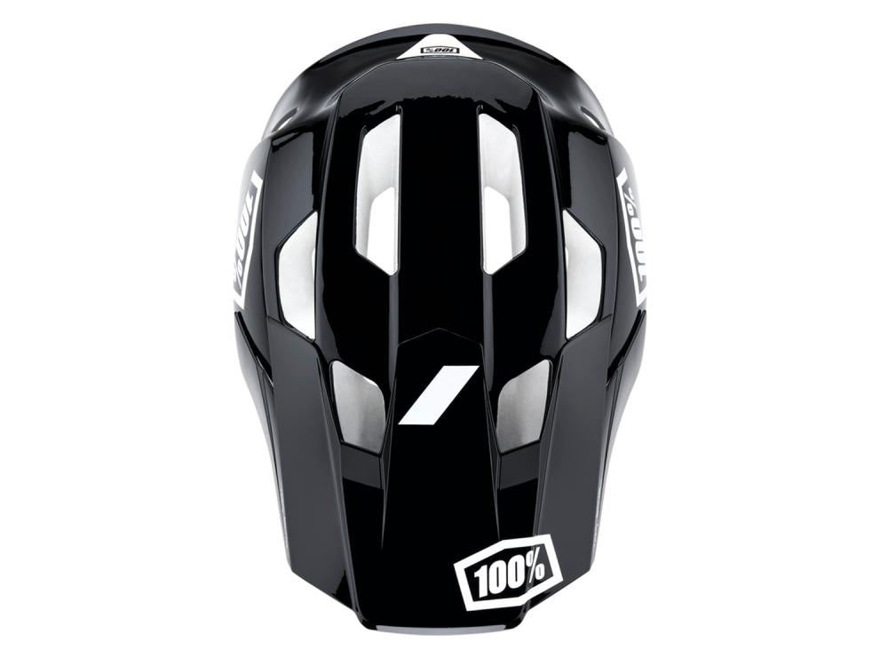 100% Trajecta helmet w/Fidlock L black/white - leichter Fullface-Helm mit Top-Belüftung