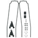 SKS Bluemels Style 56 Hinten Ersatzstreben-Set, 2x 365 mm, inkl. ESC V-Adapter, schwarz, für 56 mm Schutzbleche, robust und langlebig