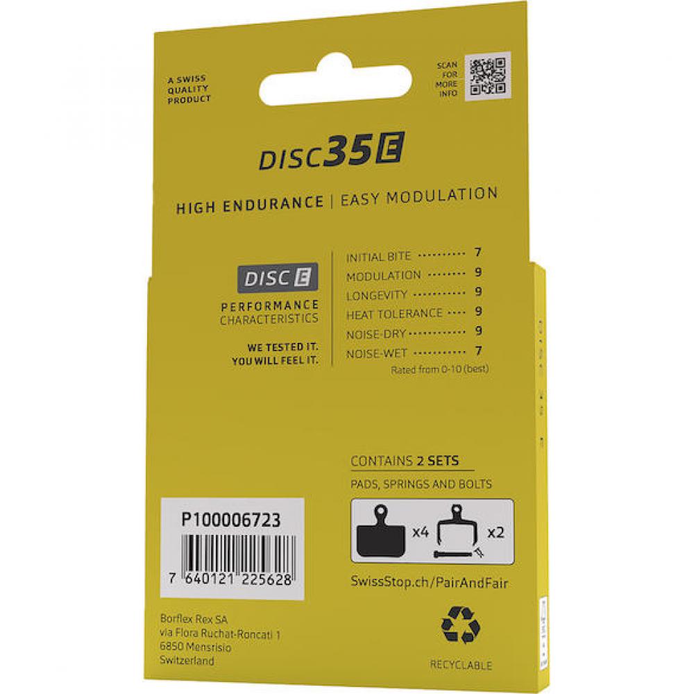 Bremsbeläge SWISSSTOP Bremsbeläge Disc 35 E 35 silber - leiser E-Bike Bremsspezialist