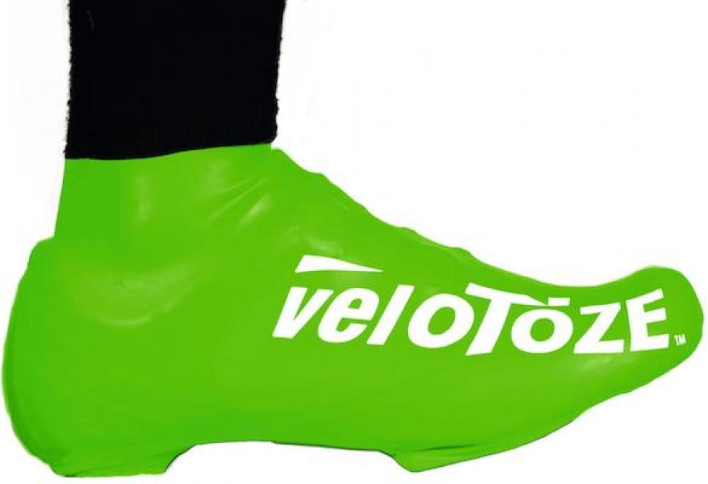 VeloToze Überschuh 2.0 kurz grün S/M - wasserdichter Aero-Überschuh für kalte Tage