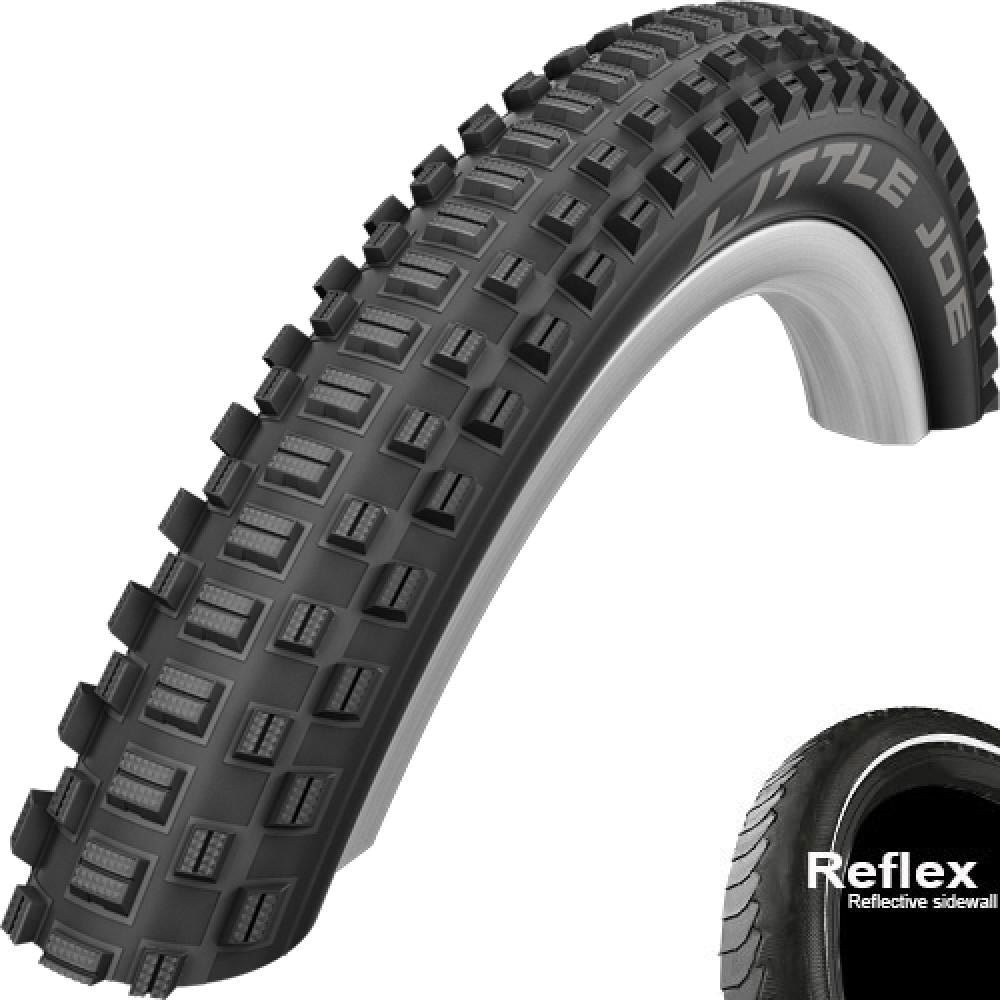 Schwalbe Little Joe 26x2.00 Zoll Fahrradreifen (50-559) - Leichter Faltbar Reifen mit Reflex schwarz HS371 - Faltreifen