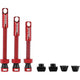Procraft Tubeless-Ventile PRC 60 mm Rot - Leichte Aluminium-Ventile für Tubeless-Systeme