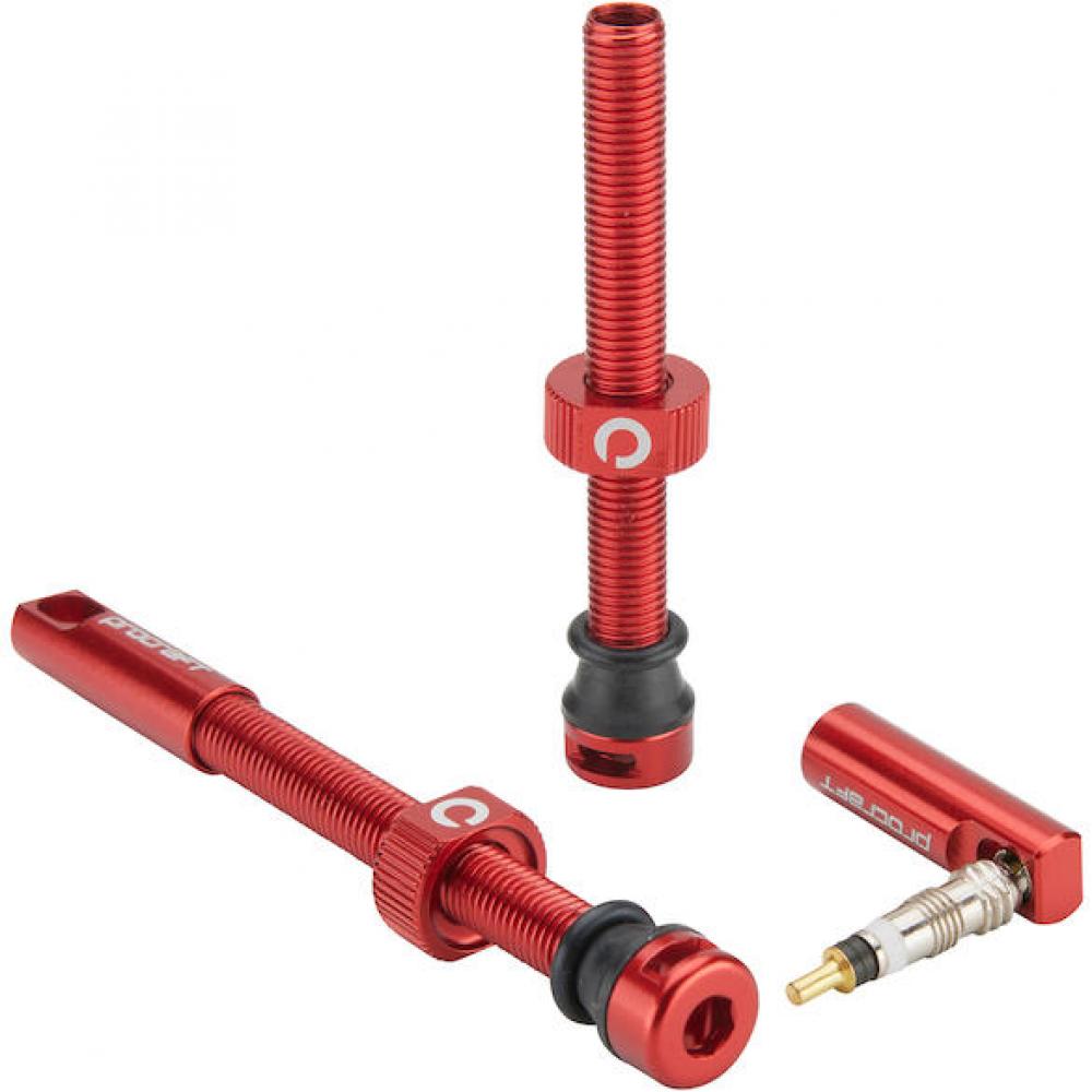 Procraft Tubeless-Ventile Procraft 60 mm Rot - leichte, dichte Tubeless-Performance