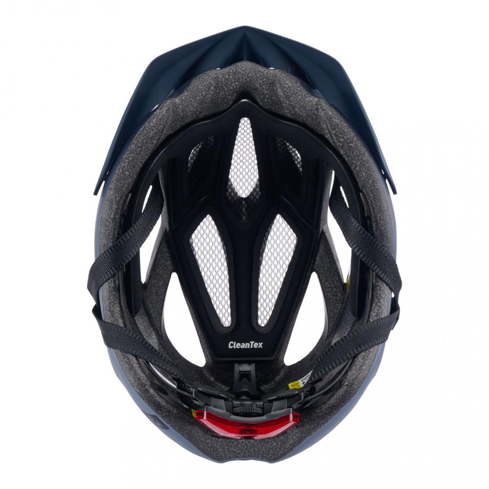 CRATONI Pacer Junior Kinder-Fahrradhelm - S-M 54-58 cm, Midnight Grey Matt, 250 g, Rücklicht, 20 Ventilationsöffnungen, LFS, CE EN 1078
