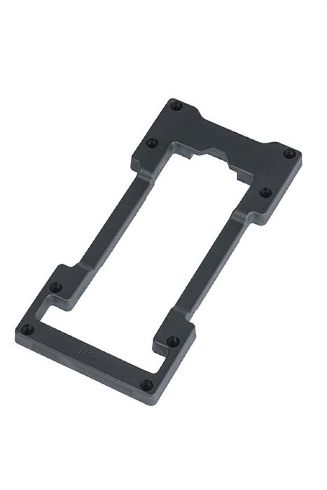 Basil MIK Double Decker Adapterplatte schwarz - Fahrrad Gepäckträger Adapter für MIK System - kombiniert Tasche & Korb - verstellbar bis 15 kg