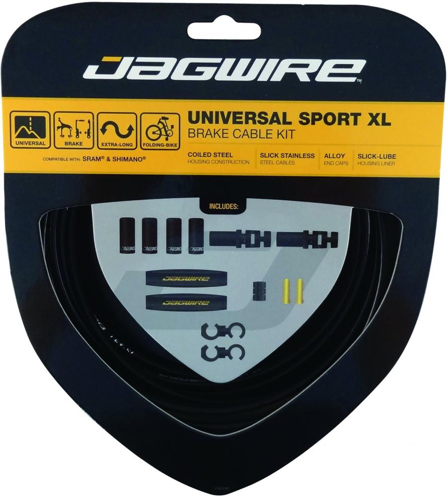 Jagwire Universal Sport XL Bremszugset Schwarz - Für Klappräder & Falträder