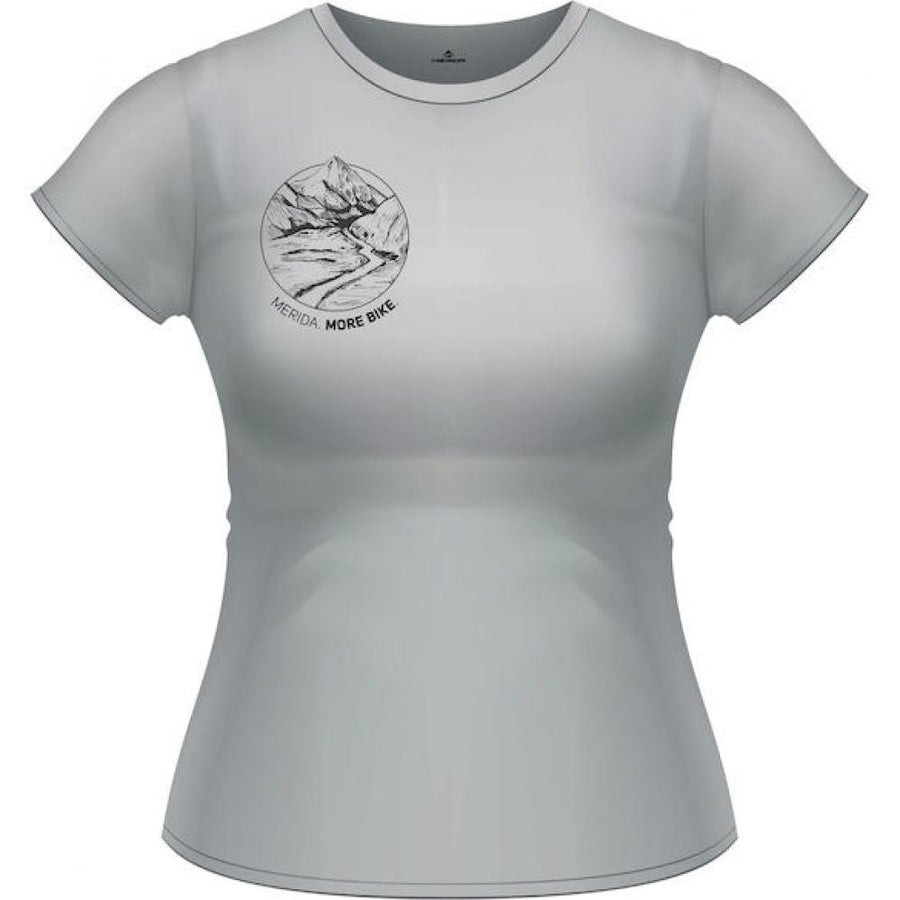 Merida T-Sirt MERIDA Mountain Edition Damen M Grau - atmungsaktives Funktionsshirt