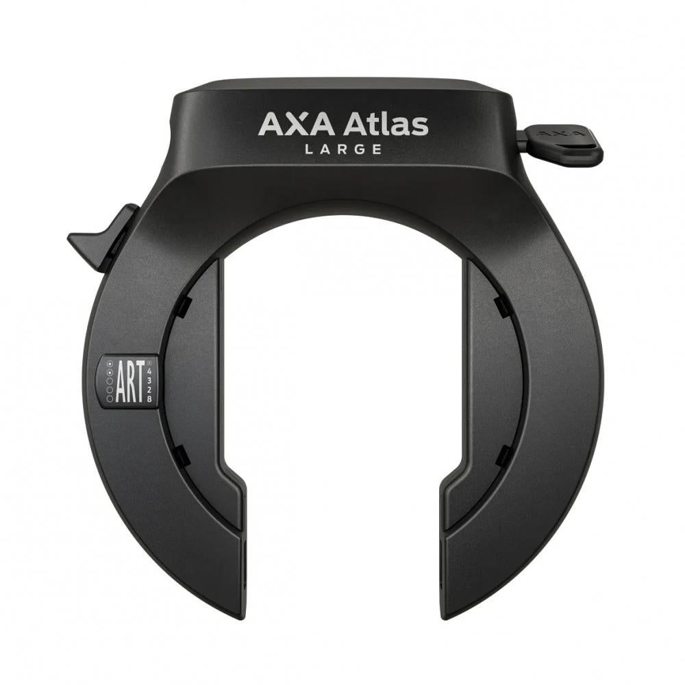 Axa Rahmenschloss Atlas L Rahmenschloss 72 - 5 mm Schwarz (Schlüssel nicht abziehbar) - Hochsicheres Fahrradschloss mit Sicherheitsstufe 14