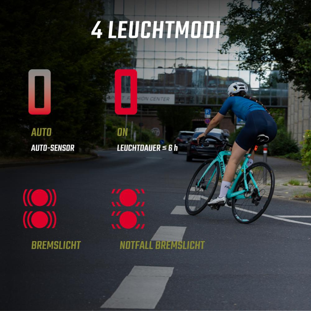 HIRO Sigma Licht HIRO 70 Akku-Rücklicht Schwarz - USB-C - Bremslicht 500m Sichtweite