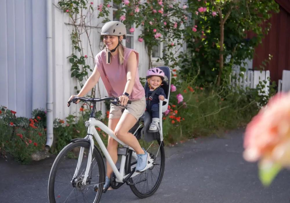 Hamax CARESS Kindersitz für Sattelrohr - bis 22 kg - Fahrrad-Kindersitz schwarz