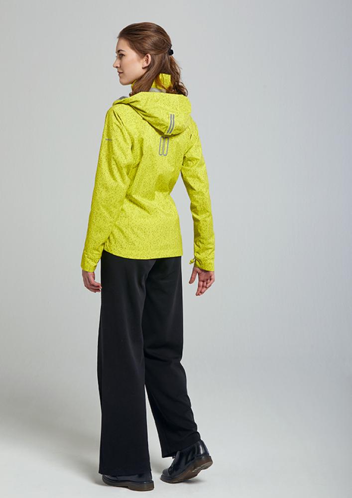 Basil Skane HiVis Damen Regenjacke neongelb S - 360° reflektierend - wasserdicht & atmungsaktiv (10.000 WP/MVP) Bionic Finish® Eco taillierter Schnitt & helmtaugliche Kapuze