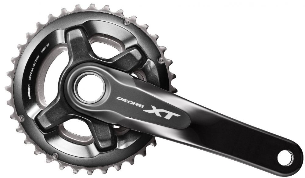 Shimano DEORE XT FC-M8000-2 Kurbelgarnitur 2x11 175mm 36-26 schwarz - präziser Antrieb für ambitionierte Biker