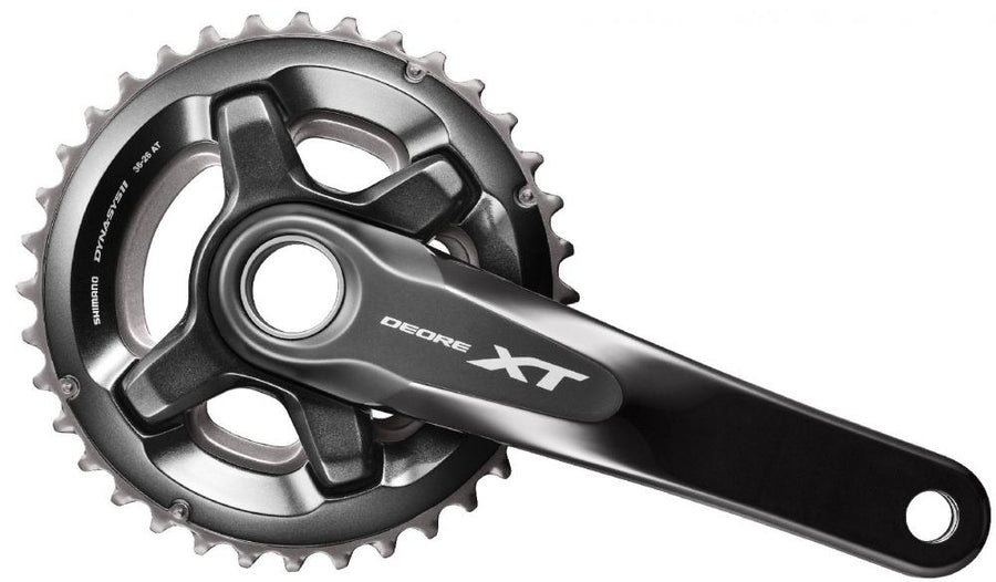Shimano DEORE XT FC-M8000-2 Kurbelgarnitur 2x11 175mm 36-26 schwarz - präziser Antrieb für ambitionierte Biker