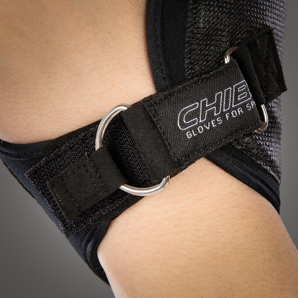 CHIBA Tetra - Rollstuhl-Handschuhe XXL schwarz mit Gelpolster & Aramid-Besatz