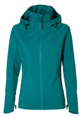 Basil Skane Damen Regenjacke teal green M - wasserdicht & atmungsaktiv (10.000 WP/MVP), T-Fabric mit DWR-Beschichtung, taillierter Schnitt, reflektierend & helmtauglich