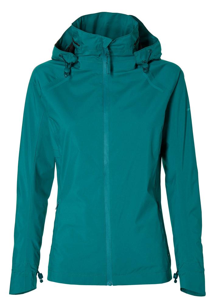 Basil Skane Damen Regenjacke teal green M - wasserdicht & atmungsaktiv (10.000 WP/MVP), T-Fabric mit DWR-Beschichtung, taillierter Schnitt, reflektierend & helmtauglich