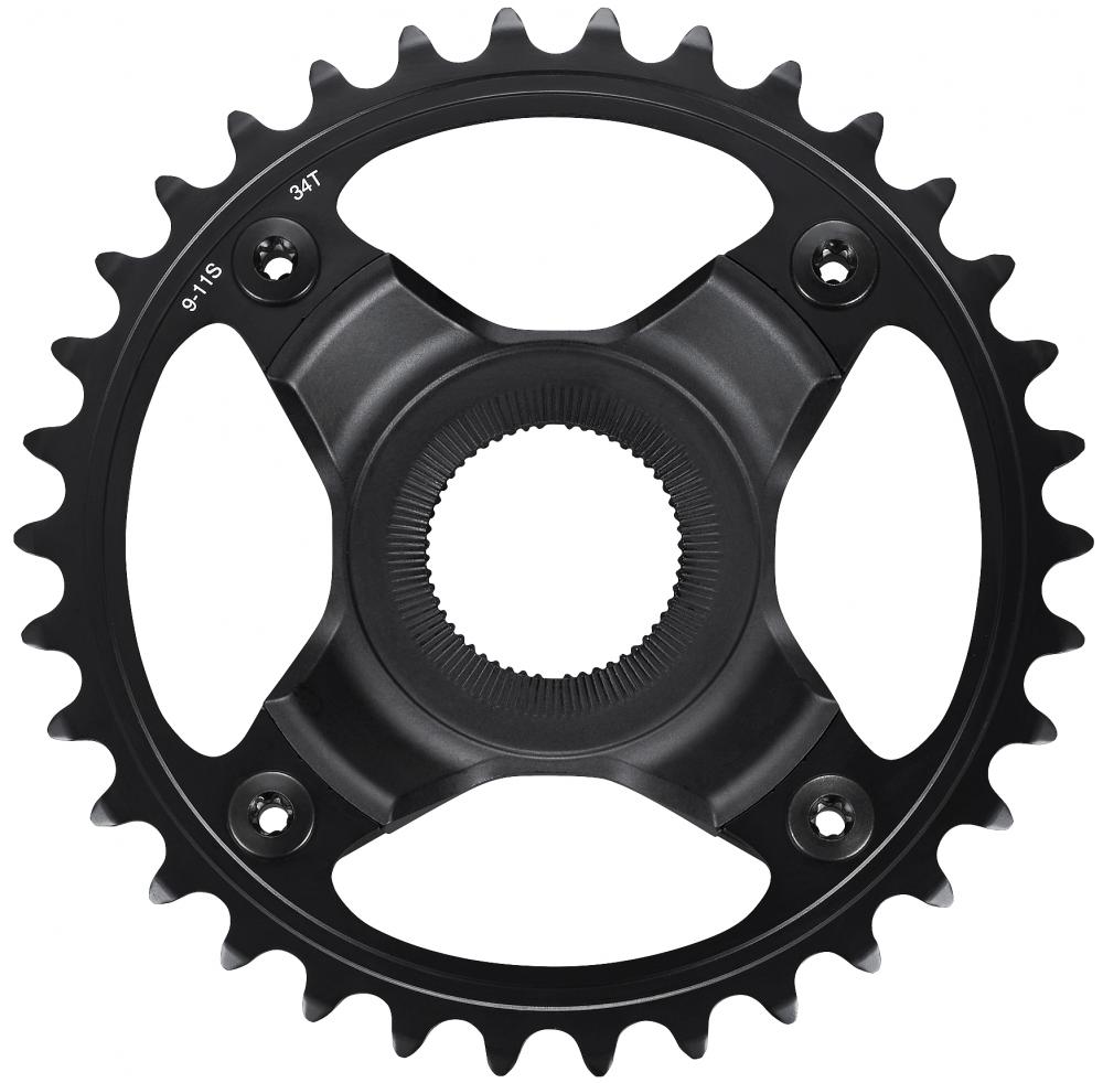SHIMANO Kettenblatt SM-CRE70-B 34Z E-Bike Systems, schwarz, für E-MTB und Trekking.