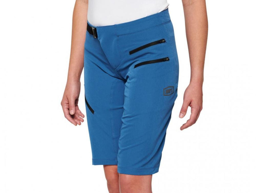 100% Airmatic Womens Shorts S Slate Blue - komfortable All-Mountain Bikeshorts
