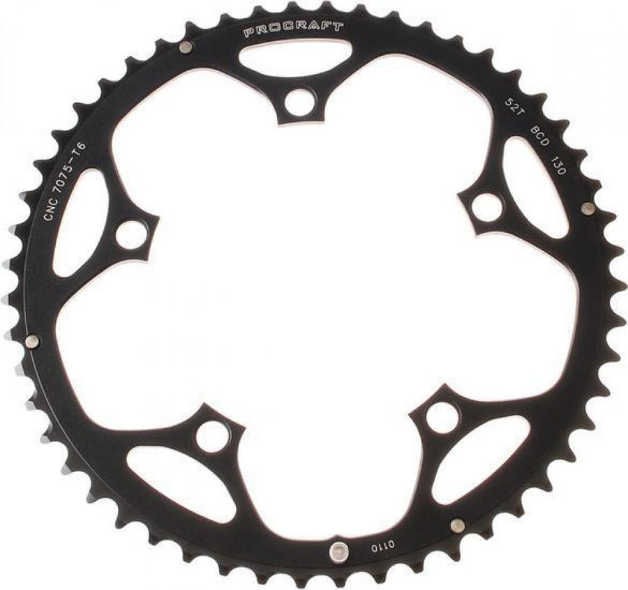 Procraft Kettenblatt RR 130 10-fach 50 Z schwarz - präziser Antrieb für Rennräder