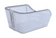Basil Hinterradkorb Cento WSL 46x34x25,5cm blau silber engmaschig