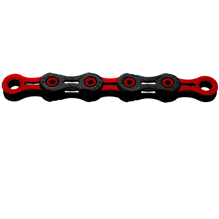 KMC DLC11 GO WAXED Fahrradkette 11-fach 118 Glieder Schwarz-Rot - Langlebig & Wartungsarm