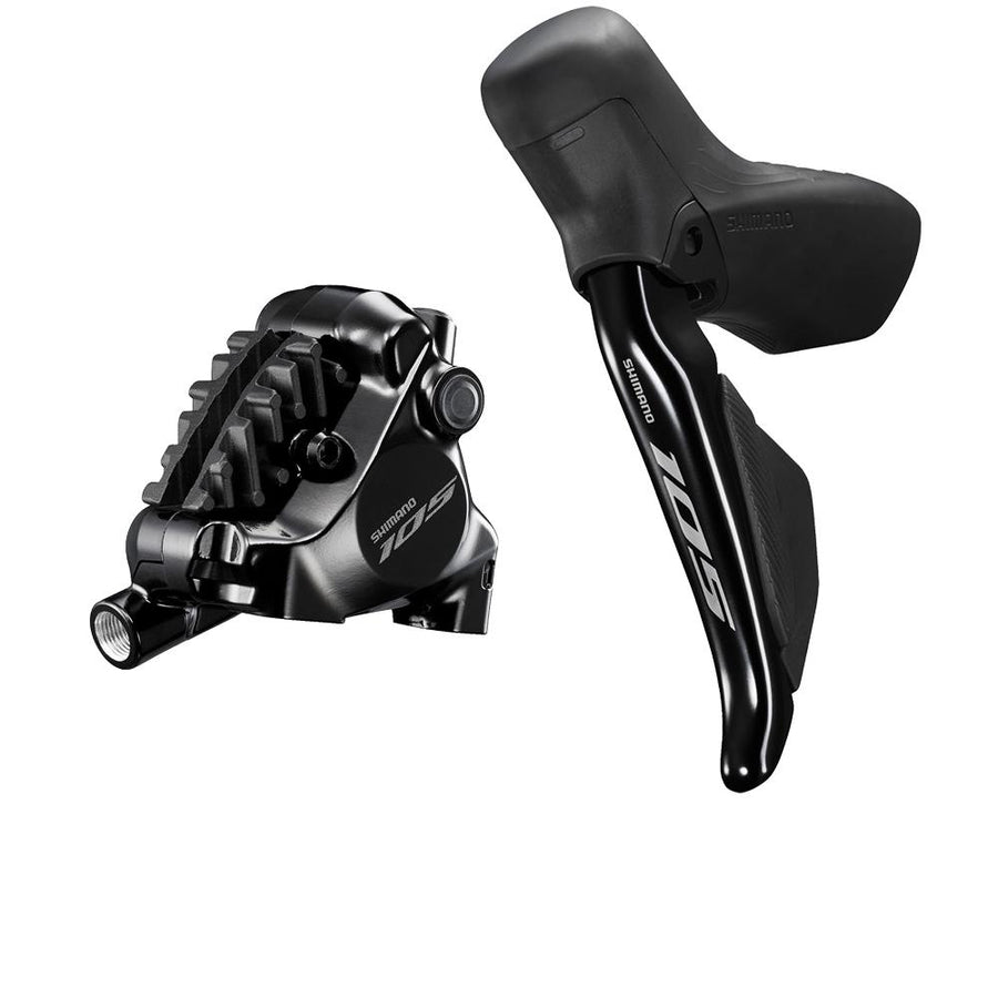 SHIMANO Scheibenbremse 105 R7170 VR - hydraulische Rennrad-Bremsanlage mit STI, Leitung und Bremssattel