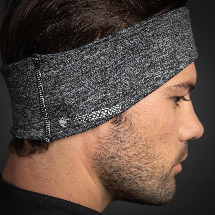 CHIBA Stirnband Pro Man - L/XL, hellgrau, Thermostretch, reflektierend