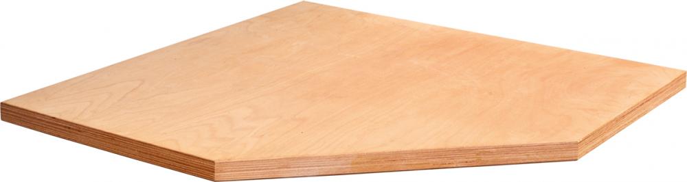 VAR Holz-Arbeitsplatte MO-52284 für Eckschrank 865 x 865 x 40 mm - robuste Buchenplatte