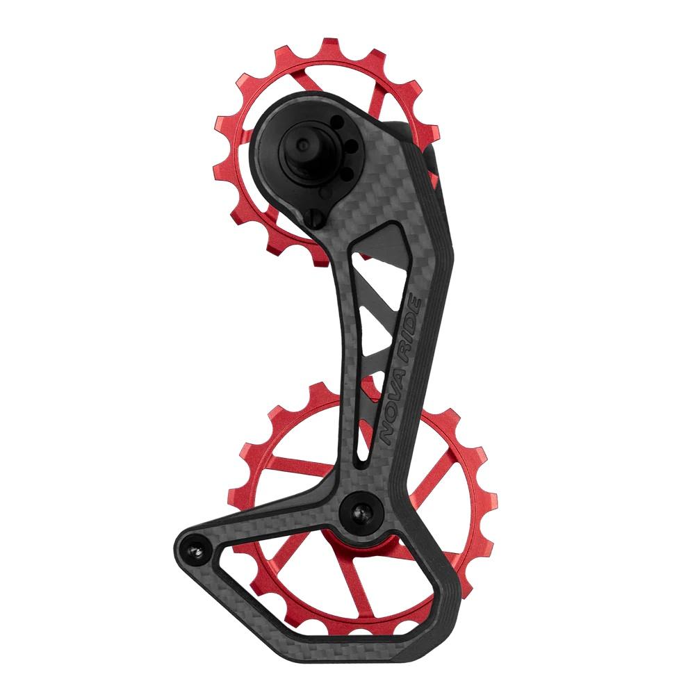 Nova Ride CCD EVO 12s Oversized Schaltwerkskäfig - Carbon, 234 g, Rot