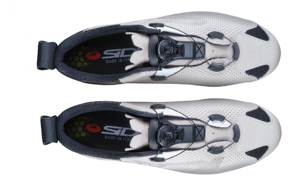 Sidi ROAD Tri-Sixty white 46 Weiß - Triathlon-Rennradschuh mit Carbonsohle