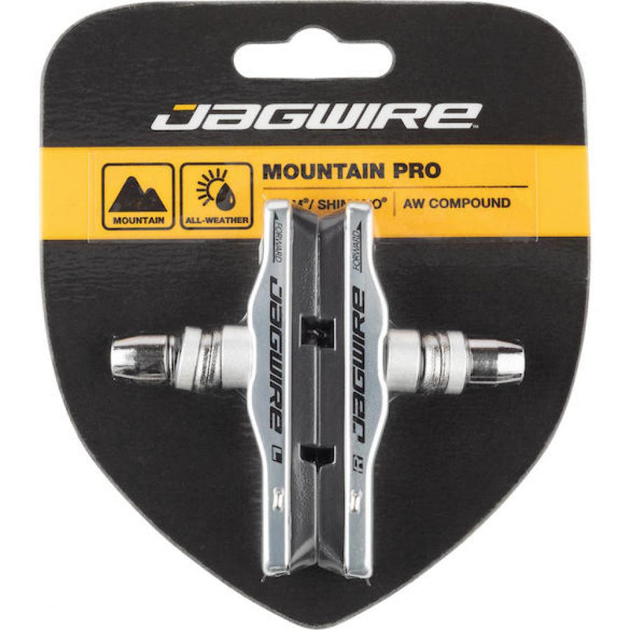 Jagwire Mountain Pro Cartridge Bremsschuhe V-Brake Schwarz/Silber - Allwetter-Bremsleistung