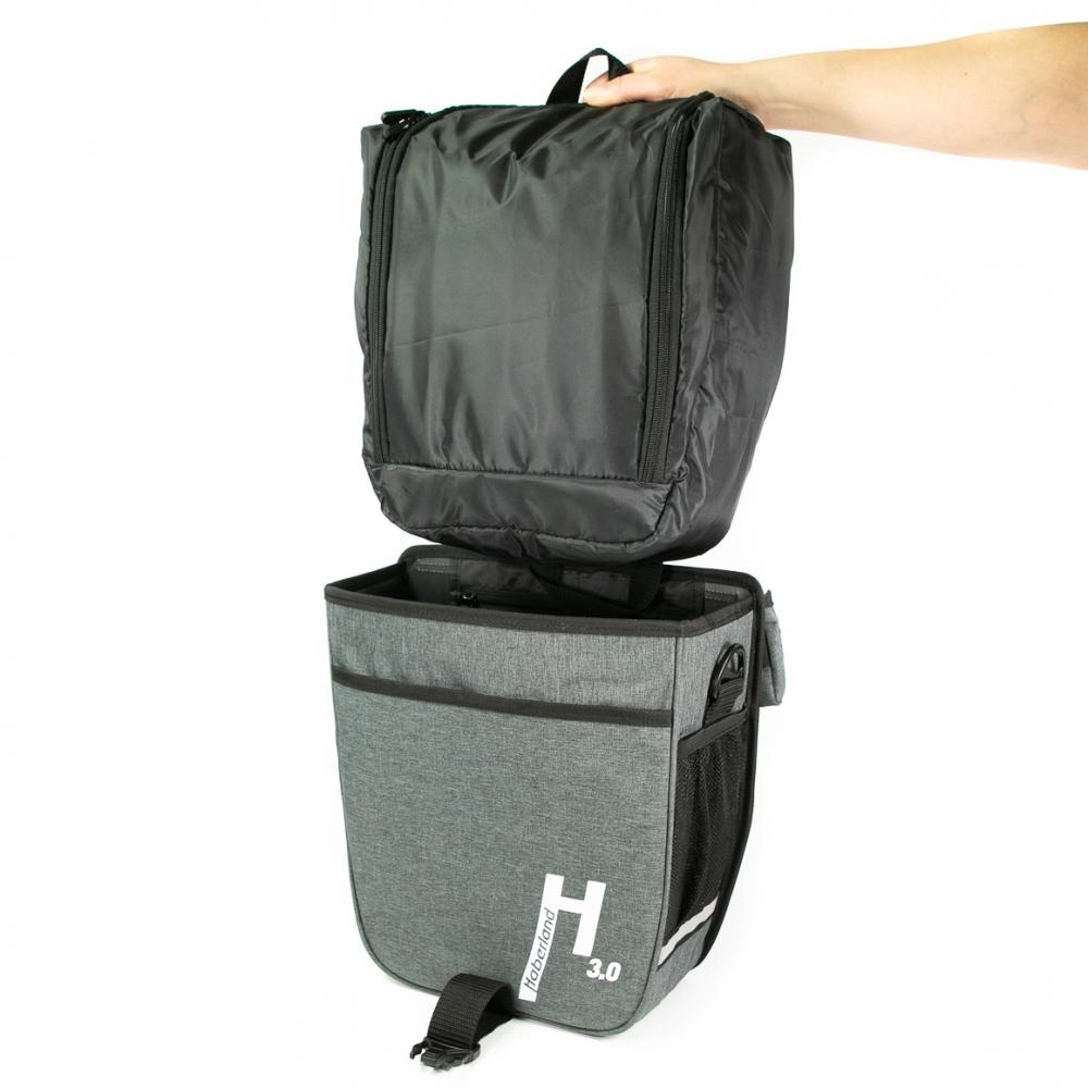 Haberland Einsatz für Einzel-/Doppeltaschen schwarz - mehr Ordnung auf Tour