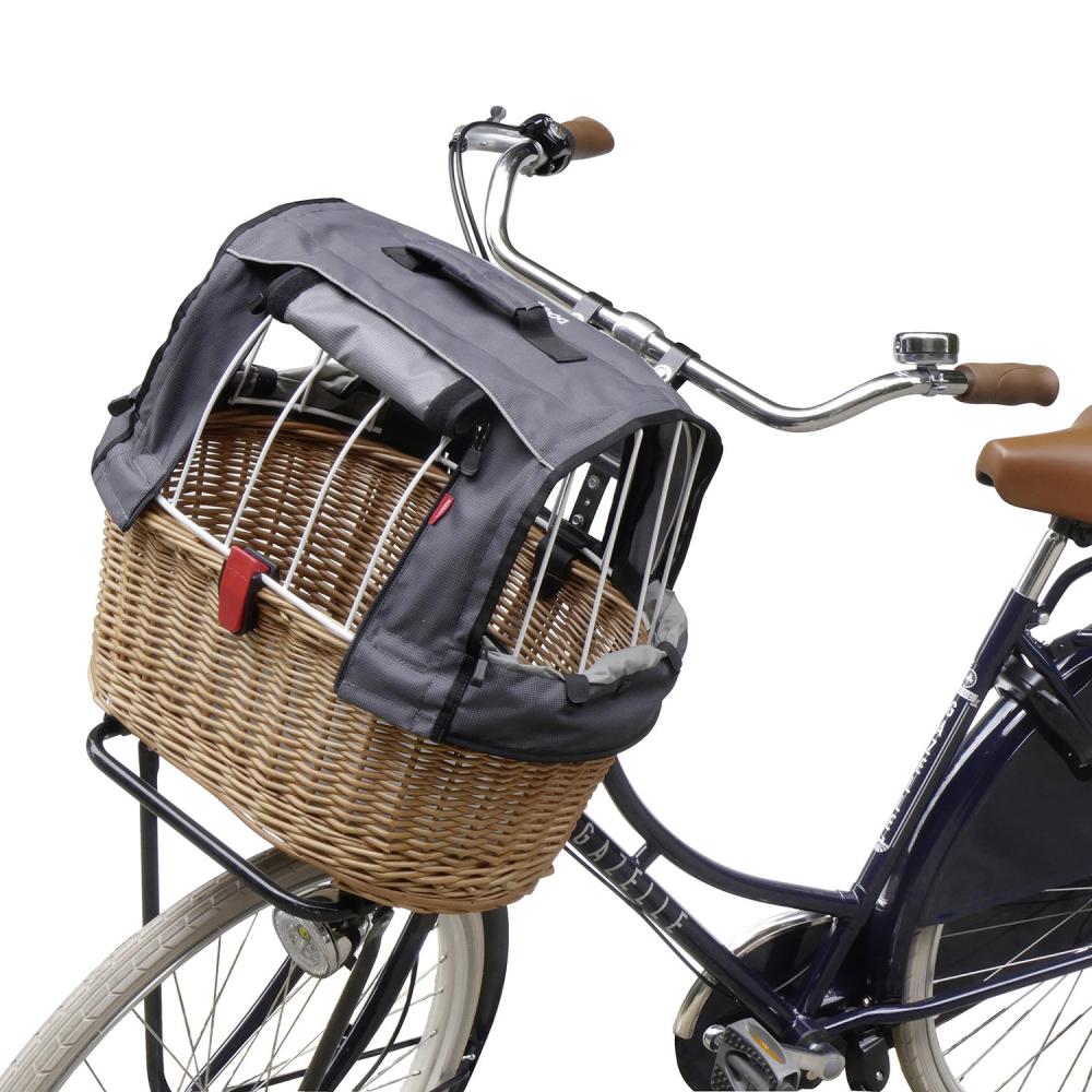 KLICKfix Doggy Basket Plus Hundekorb  36x52x46 cm, KorbKlip, stabiler Fahrradkorb für Hunde