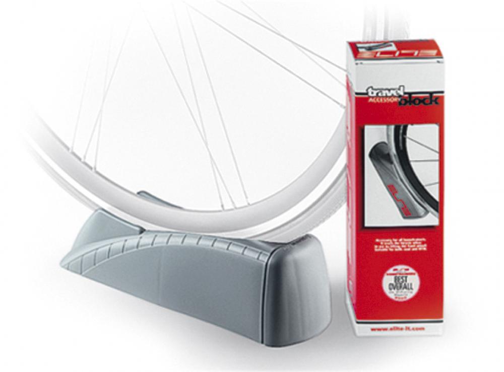 Elite Travel Block für Elastogel Trainer - stabile Vorderradstütze für Rennrad, optimiert die Fahrposition beim Indoor-Training, rutschfeste Auflage, kompatibel mit allen Elite Rollentrainern
