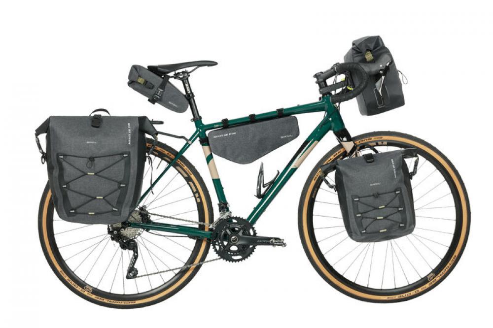 Basil Navigator Storm L Fahrradtasche, 25-31L, wasserdicht, schwarz, Hook-On-System, reflektierende Details, ideal für E-Bikes und Citybikes