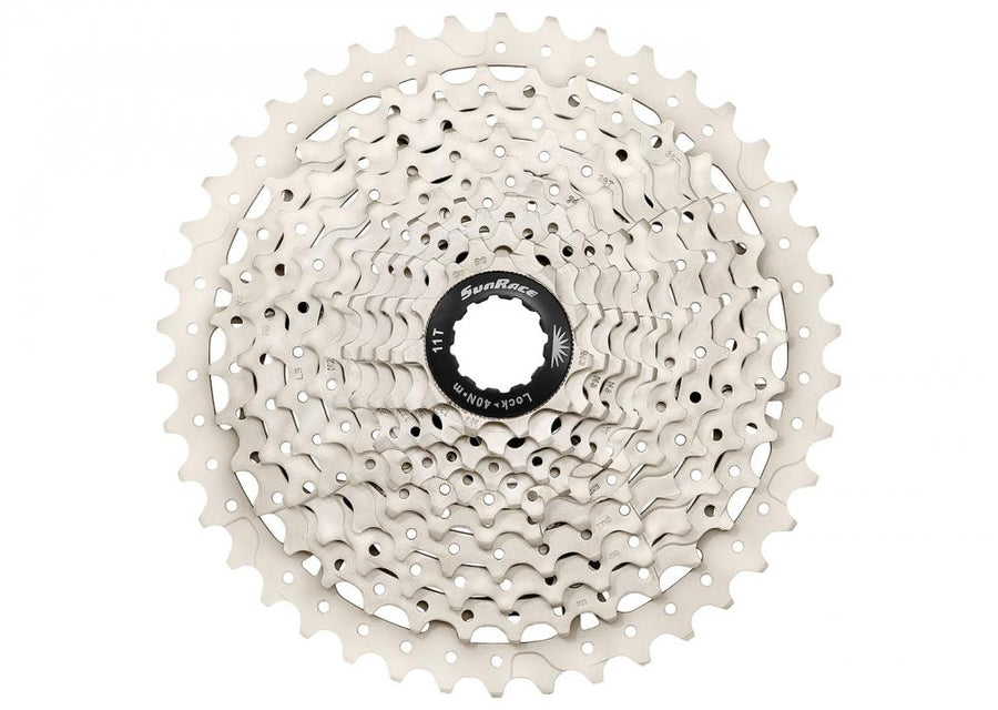 SunRace CSMS8 EAW 11-fach Fahrradkassette 11-36 Zähne Fluid Drive Plus silber