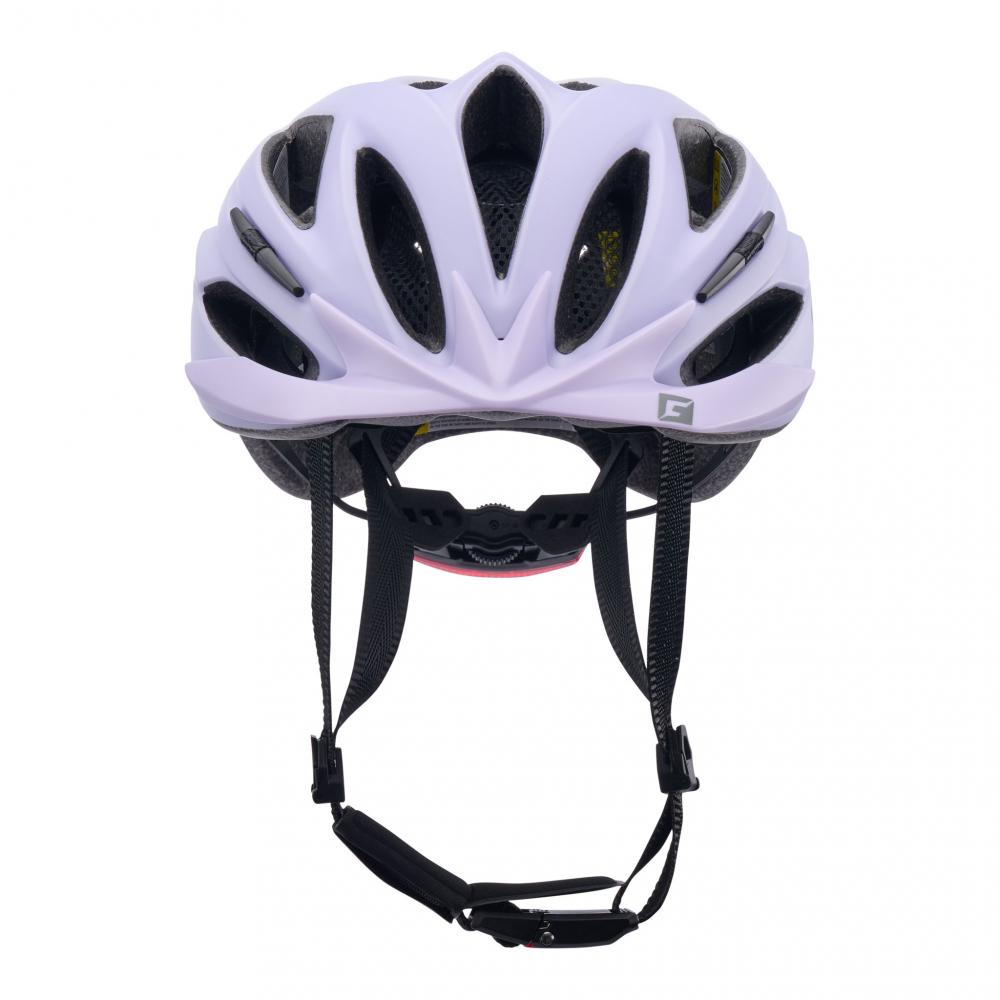 CRATONI Pacer Junior Kinder-Fahrradhelm - S-M 54-58 cm, Lavender White Matt, 250 g, Rücklicht, 20 Ventilationsöffnungen, LFS, CE EN 1078