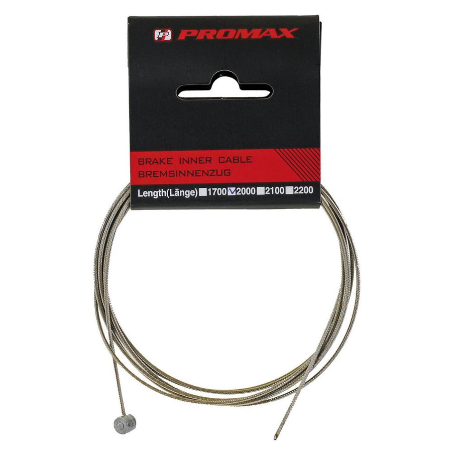 Promax Bremsinnenzug 2000×1.5 mm - Edelstahlzug, präzise Zugführung, hohe Korrosionsbeständigkeit, universell passend für V-Brake und Cantilever