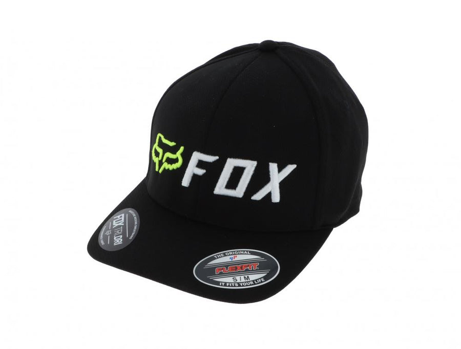 FOX APEX FLEXFIT HAT [BLK/YLW] MEN'S HEADWEAR - 15/2 Flexfit Gr.S-M