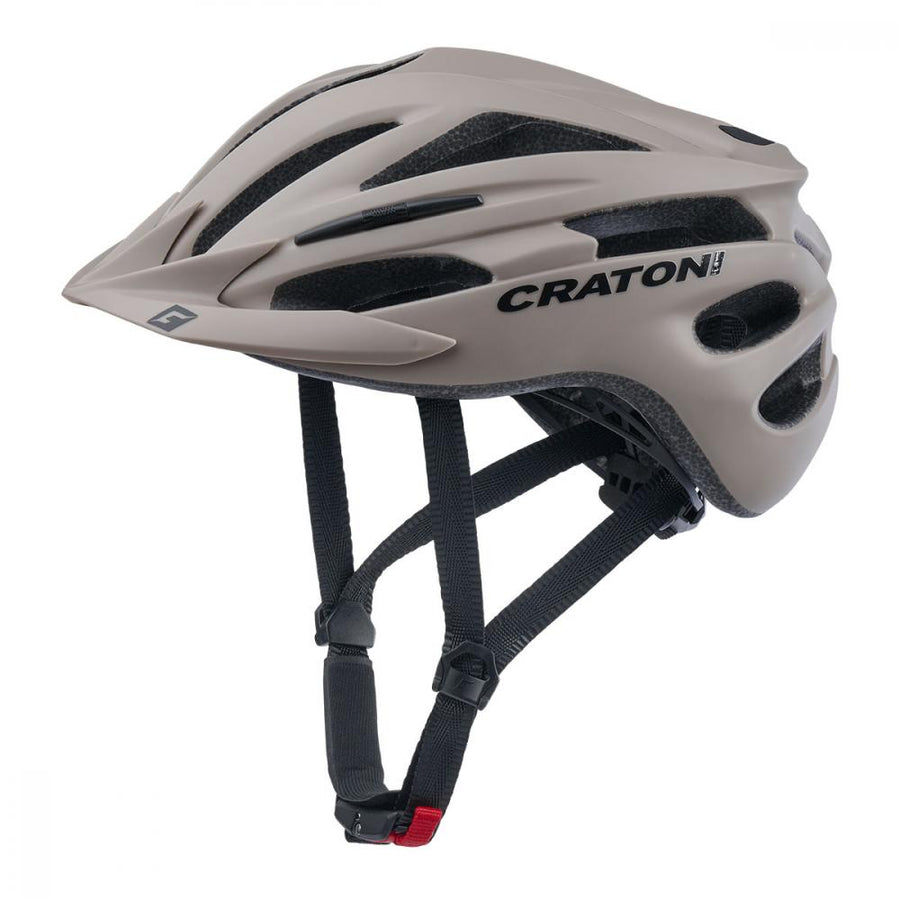Cratoni Fahrradhelm Pacer cashmere matt S/M (54-58cm) mit Visier und Belüftung.
