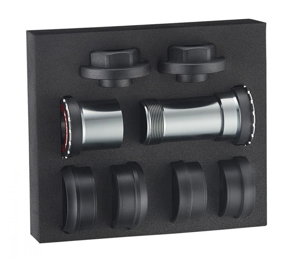 TOKEN TF24 Innenlager Thread Fit Set für Shimano 24mm im Schaumstoff-Organizer.