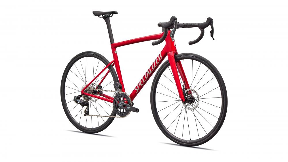 Specialized Tarmac SL8 Comp AXS Rennrad - Größe 58, Red Tint Silver Dust, FACT 10r Carbon, SRAM Rival AXS, DT Swiss R470