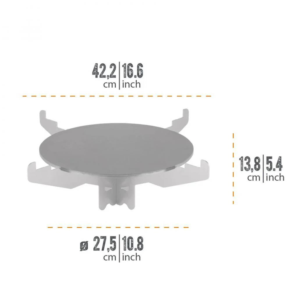 Petromax Grillplatte mit Kochkreuz für Raketenofen  Ø 27,5 cm, Stahl, optimale Wärmeverteilung, vielseitige Outdoor-Kochmöglichkeiten