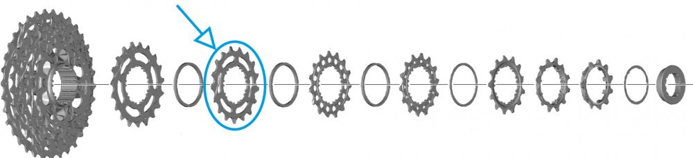 SHIMANO Ritzel für CS-R7100 - 17 Zähne