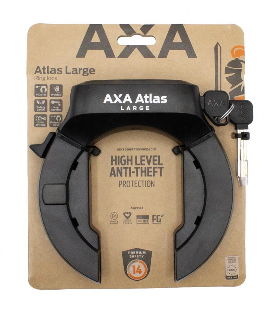 AXA Atlas Large Rahmenschloss in Verpackung, hohe Sicherheit für Ihr Fahrrad, Premium Safety 14.